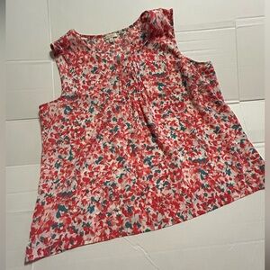 NWOT XL Talbots Sleeveless Floral Blouse